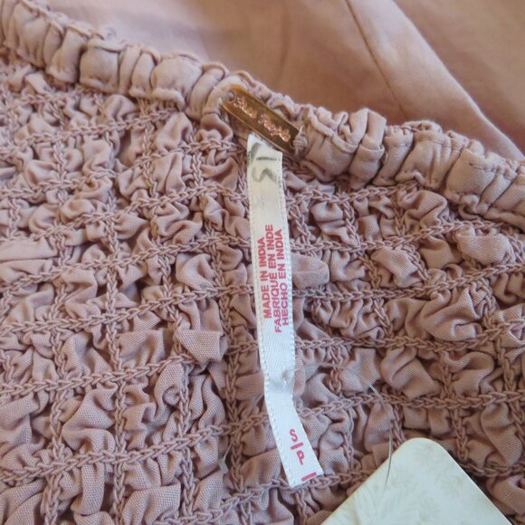 FREE PEOPLE Kalina Midi Dress in Dusty Himalayan Smocked Cottagecore Summer NWT - Picture 15 of 16